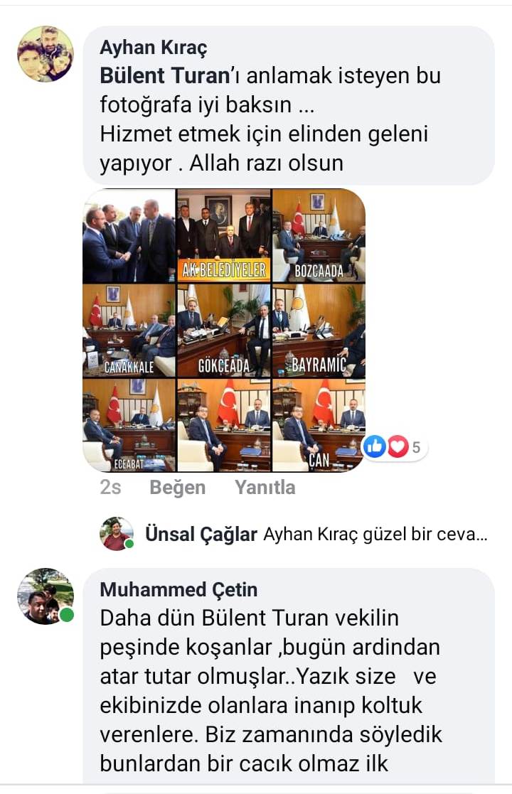 Bülent Turan’a destek yağdı