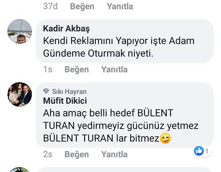 Bülent Turan’a destek yağdı