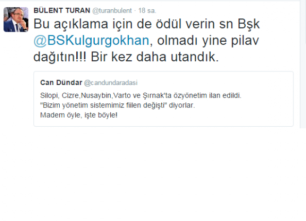 Sayın Başkan Bu Açıklama İçin de Ödül Verirsin olmadı pilav dağıtın