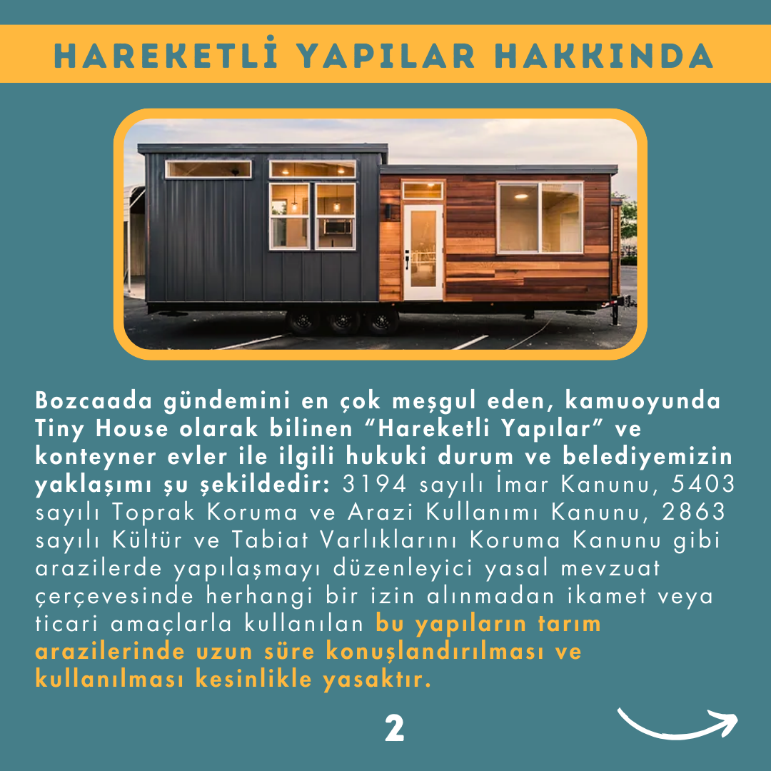Bozcaada Belediyesi, Tinyhouselar için harekete geçiyor