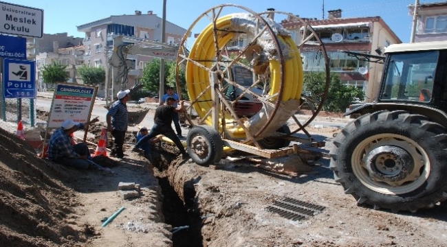 Bayramiç'te Doğalgaz Hat Çekme Çalışmaları