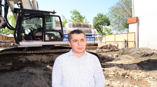 İl Özel İdare Genel Sekreteri Aksoy, Öğretmenevi İnşaatında İncelemelerde Bulundu
