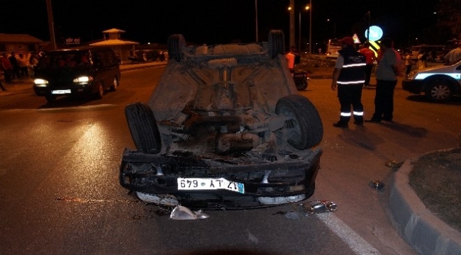 Takla Atan Araçtan Burnu Bile Kanamadan Çıktı