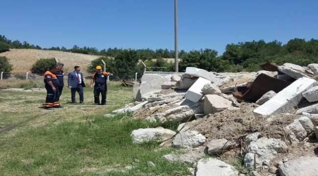 Afet eğitim sahası yapımı sürüyor