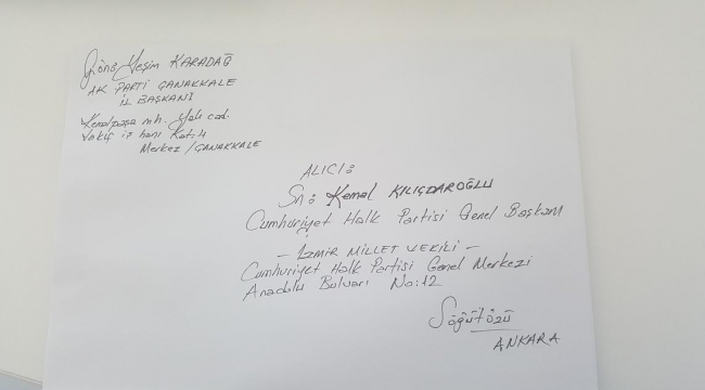 Karadağ'dan Cumhuriyet Halk Partisi Genel Başkanı Sayın Kemal Kılıçdaroğlu ’na Açık Mektup