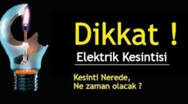 Aman dikkat ! Çanakkale'de Elektrik Kesintisi