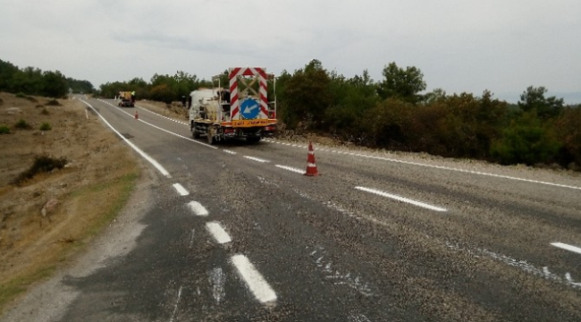 Köy Yollarına Çizgi Çalışması
