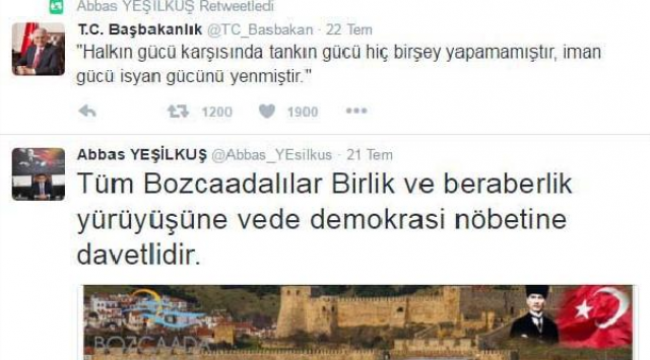 Bozcaada Kaymakamı Fetö'den Gözaltında