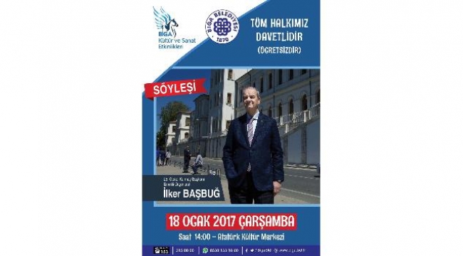 İlker Başbuğ, hem söyleşi hem de tiyatro oyunu ile Biga Atatürk Kültür Merkezi’nde