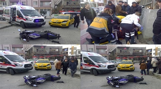Otomobil ile motosiklet çarpıştı: 1 Yaralı