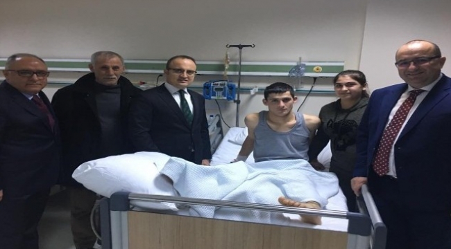 Turan ve Gider Kayseri’de yaralanan askeri ziyaret etti