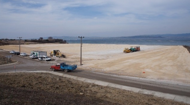 Çanakkale Köprüsü temel atma alanında hazırlıklar sürüyor