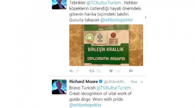 İngiliz köpeğine "diplomatik misafir" kartı