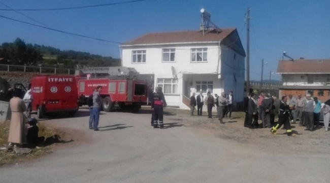 Cenaze evinde yangın