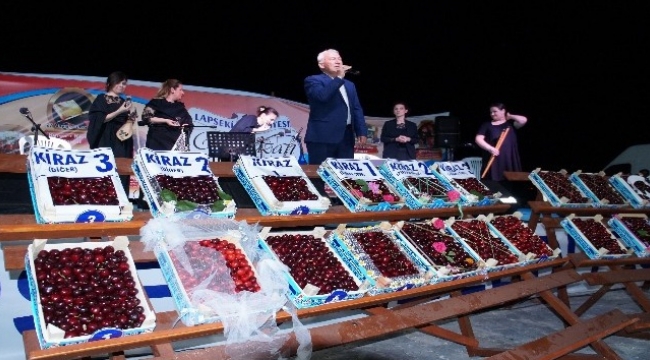 Lapseki’de kiraz yarışmasında dereceye girenler belli oldu