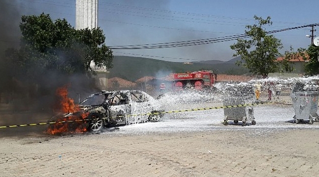 Ünlü rallici Burcu Çetinkaya Bucak’ın aracı yandı