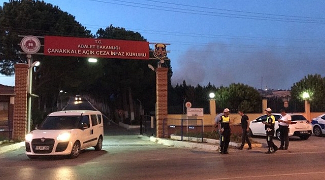 Çanakkale'de cezaevinde yangın
