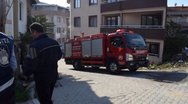 Biga'da Metruk Ev Yangını