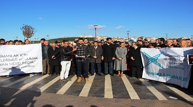 Çanakkale’de İsrail’e "Kudüs" tepkisi