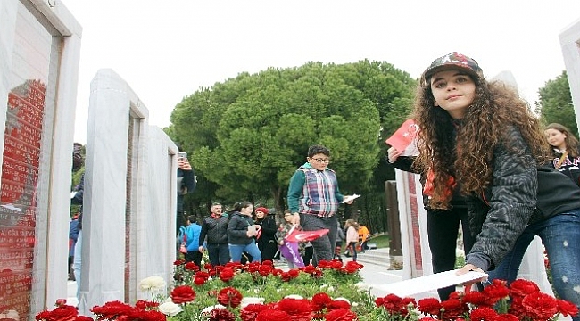 Öğrencilerden Çanakkale şehitlerine mektup