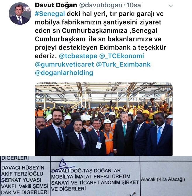 Senegal'e yatırım, Vakfa kira borcu 
