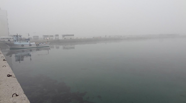 Çanakkale Boğazı'nda yoğun sis deniz ulaşımını olumsuz etkiliyor.