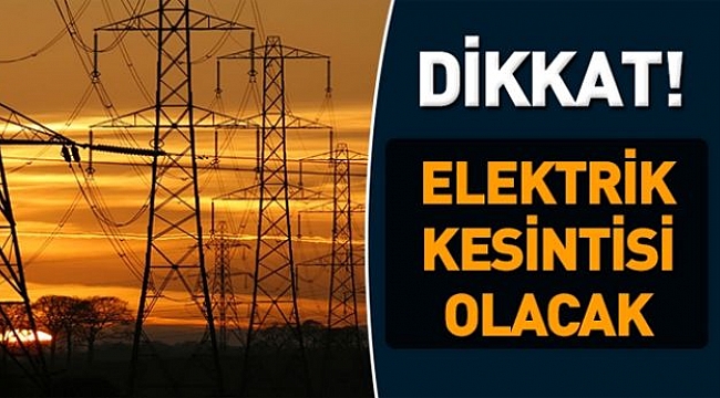 Çanakkale'de Elektrik Kesintisi