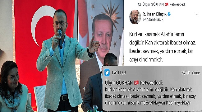 Başkan kurbanı Allahın emirlerinden çıkardı