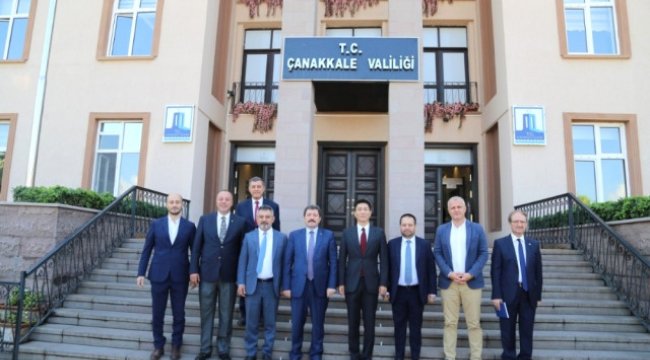 Çin Halk Cumhuriyeti İstanbul Başkonsolosu Cuı Wei, Çanakkale Valiliğini Ziyaret Etti