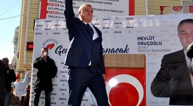 GEYİKLİ’DE AK PARTİ’Lİ MEVLÜT ORUÇOĞLU KAZANDI