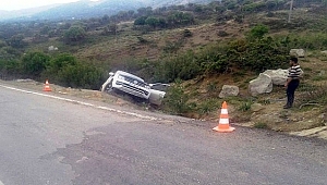 Araç şarampole yuvarlandı: 1 ölü