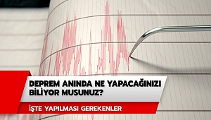 Deprem Anında Neler Yapmalısınız?