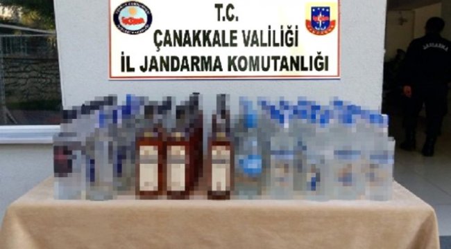 Çanakkale'de kaçak içki operasyonu