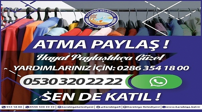 Karabiga'da 'Atma-Paylaş' projesi hayata geçiyor