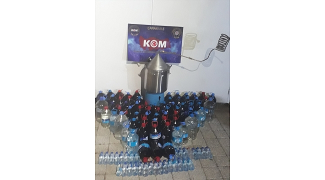 Çanakkale'de 650 litre sahte içki ele geçirildi