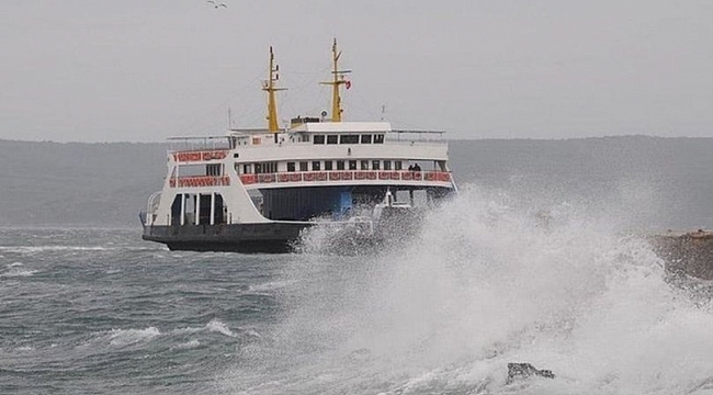 Fırtına nedeniyle Çanakkale'de GESTAŞ'ın bazı seferleri iptal edildi