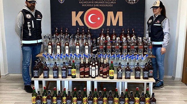 Çanakkale’de kaçak içki operasyonu