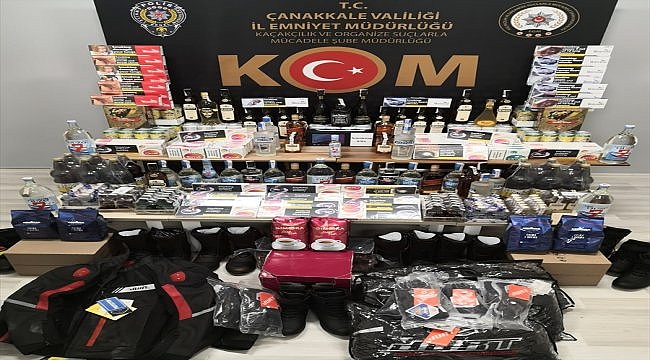 Çanakkale'de kaçak alkol ve sigara operasyonu