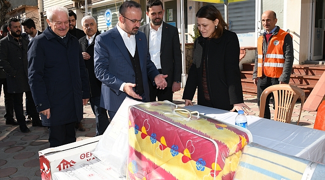 AK Parti'li Turan'dan depremzedeler için başlatılan kampanyaya destek
