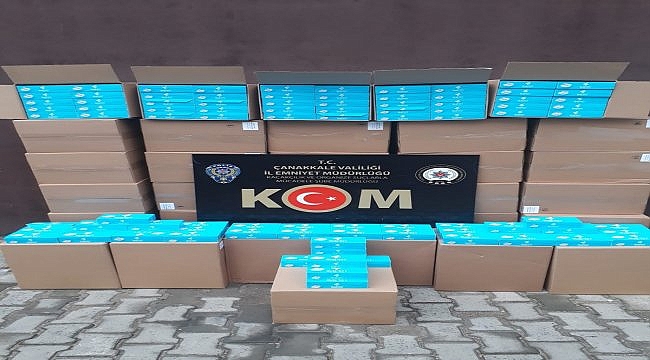 Lapseki'de kaçak sigara operasyonu