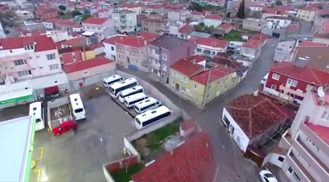 Ezine'de jandarma "drone" ile koronavirüs önlemlerini denetledi