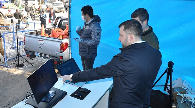 Ezine'de vatandaşlar termal kamerayla kontrol ediliyor