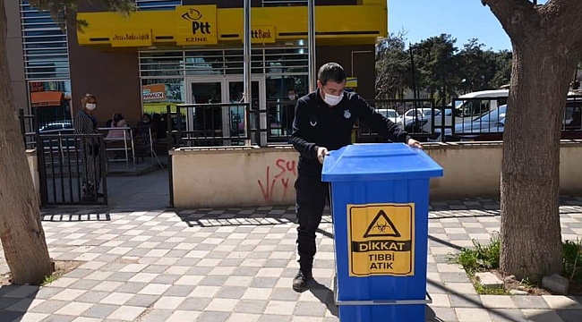 Ezine'de tıbbi atık kutuları hizmete girdi