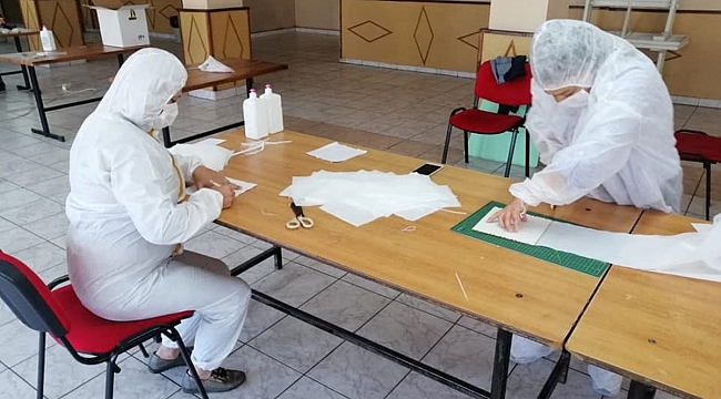 Gelibolu'da üretilen maskeler hastaneye teslim edildi
