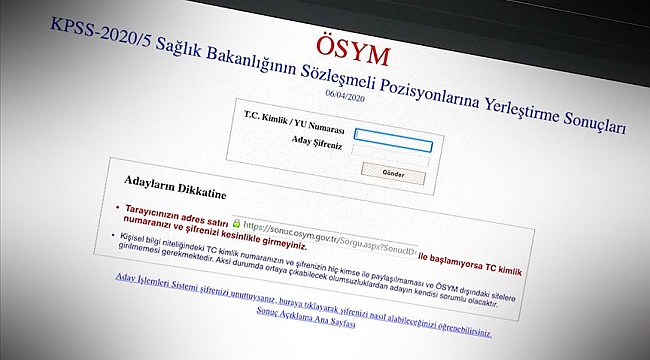 Sağlık Bakanlığının sözleşmeli pozisyonlarına yerleştirme sonuçları açıklandı