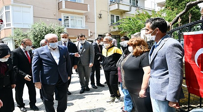 TBMM Başkanı Şentop Tekirdağ'da şehit ailelerini ziyaret etti