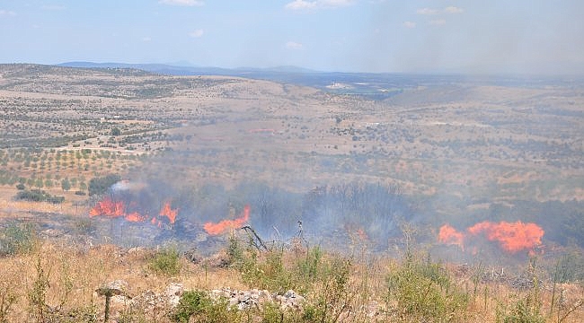 Çanakkale'de örtü yangınında 5 dönüm alan zarar gördü
