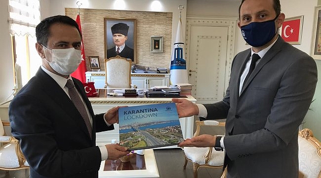 Vali İlhami Aktaş, AA Bursa Bölge Müdürü Erdinç Aksoy'u kabul etti