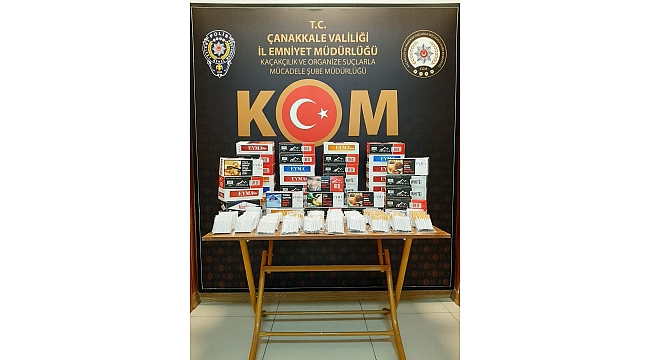 Çanakkale'de kaçak sigara operasyonu