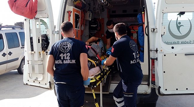Tekirdağ'da yüksekten düşen işçi yaralandı